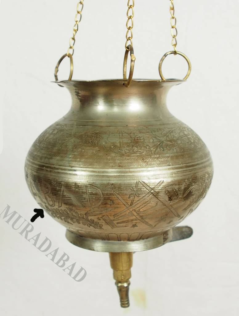1,5 L antique solid Brass orient Ayurvedic Shirodhara Panchakarma oil therapy Yoga Dhara vessel Patra india -No: ET7