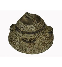 antique Islamic soapstone Large antique heavy tool gray stone cooking pot bowl vessel carved Artifact from Afghanistan No:B