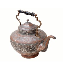 Antique Engraved Central Asian huge copper Teapot Ewer  XXL