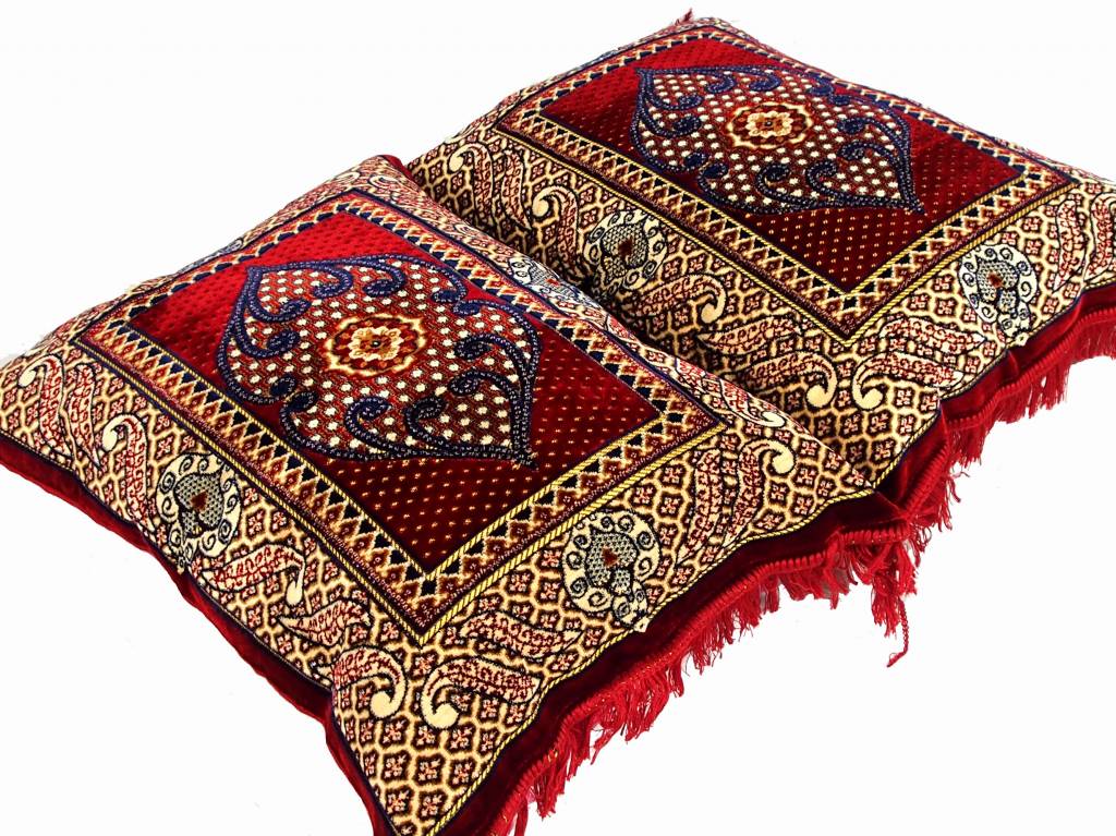 Set of 3 Pcs  1x Mattress  + 2x cushions orient Afghan nomad pillow rug seat floor cushion 1001-night Seating  majlis Toshak توشک  (19/C)