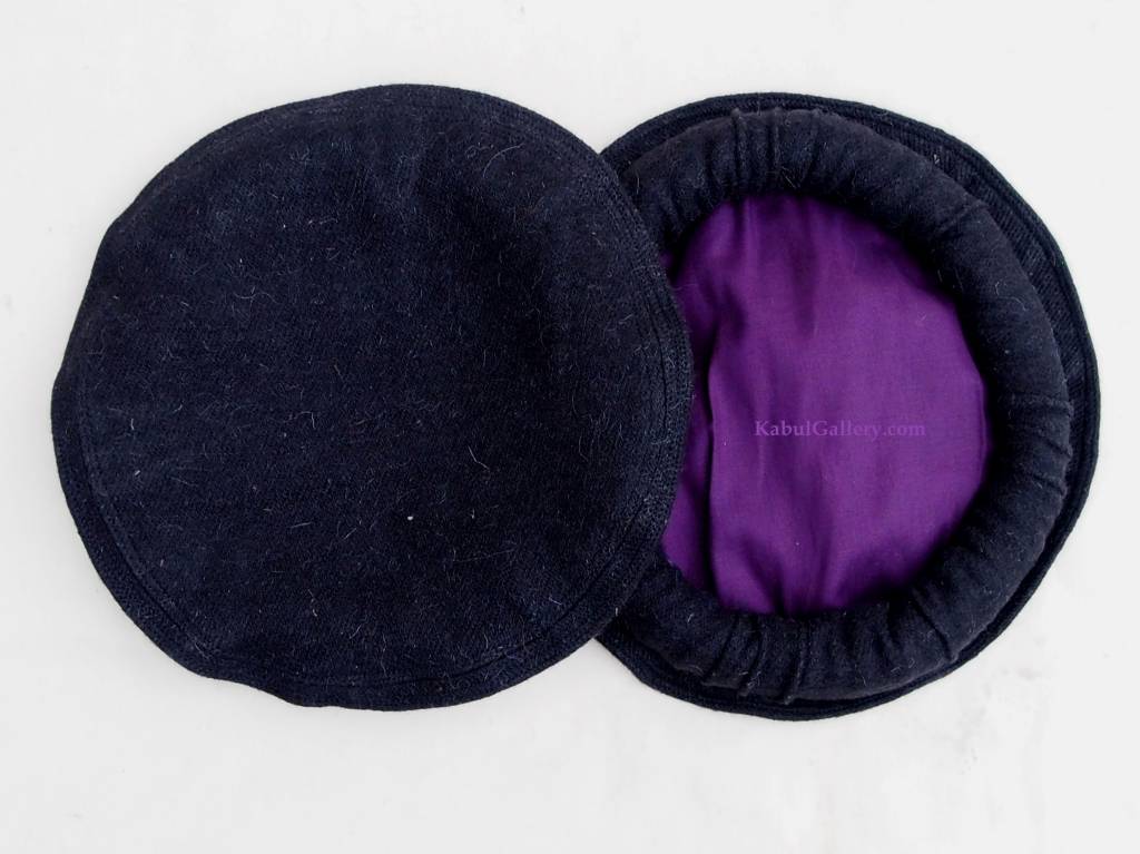 Original Afghan pakol woll cape  topped Ethnic dress from afghanistan and pakistan (  Black  )