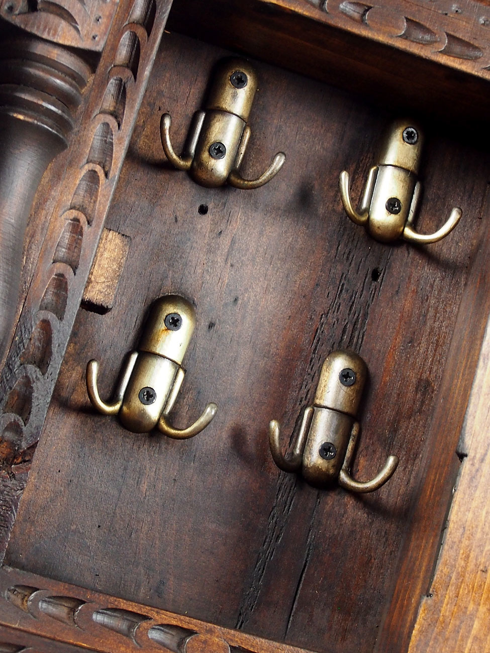 Key Box, Handmade Key Cabinet key wall holder wood key box Key Hanger Nuristan  B
