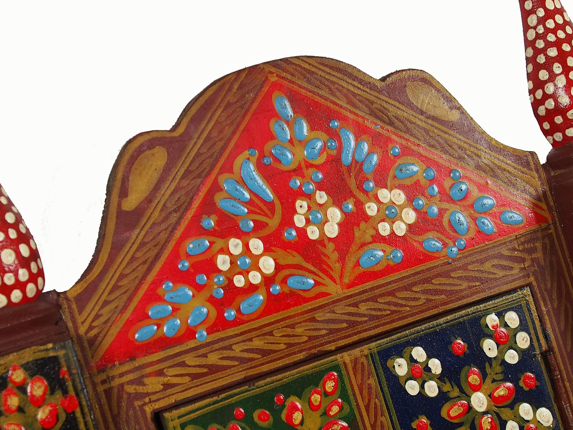 handpainted orient Bohemian Vintage style Key Box, 19/C