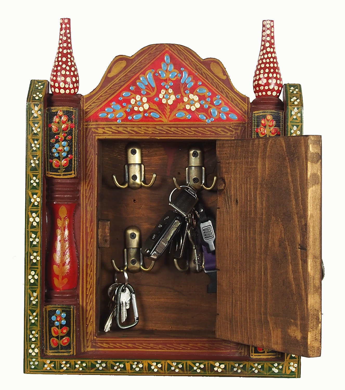 handpainted orient Bohemian Vintage style Key Box, 19/C