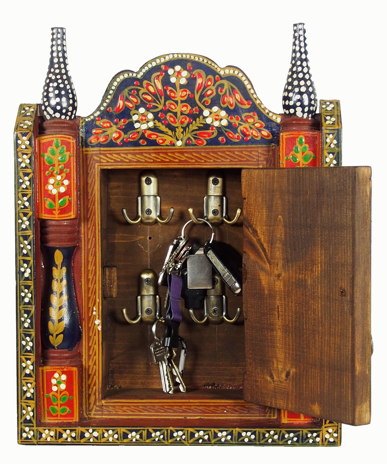 handpainted orient Bohemian Vintage style Key Box, 19/E