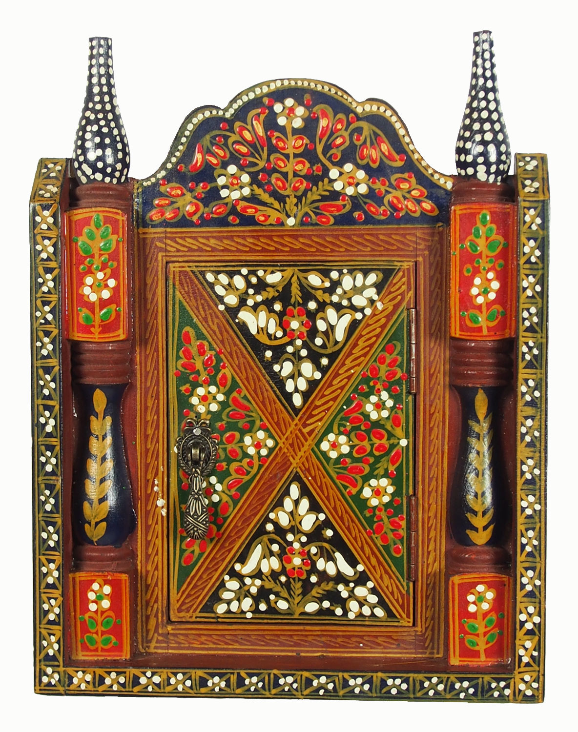 handpainted orient Bohemian Vintage style Key Box, 19/E