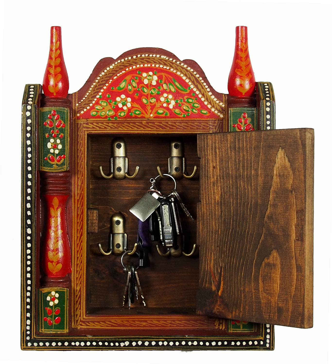 handpainted orient Bohemian Vintage style Key Box, 19/F