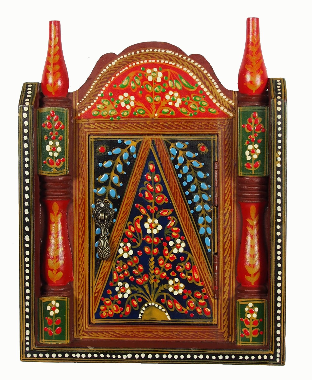 handpainted orient Bohemian Vintage style Key Box, 19/F