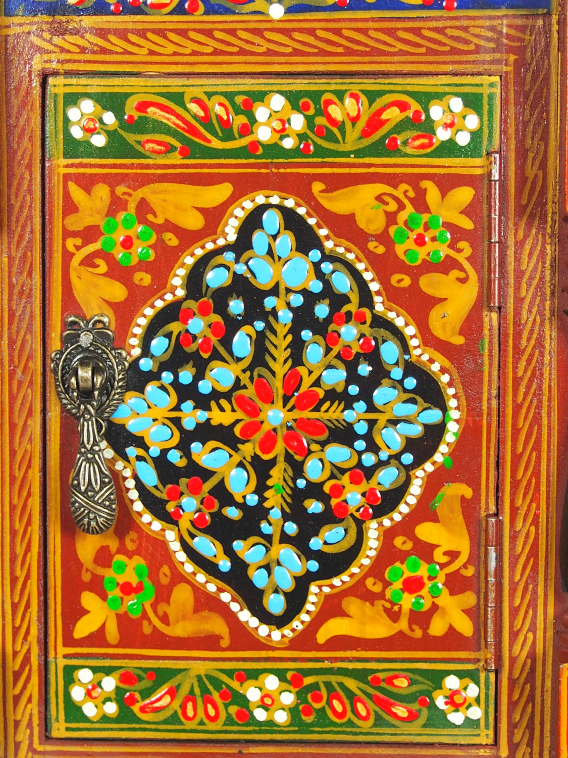 handpainted orient Bohemian Vintage style Key Box, 19/L