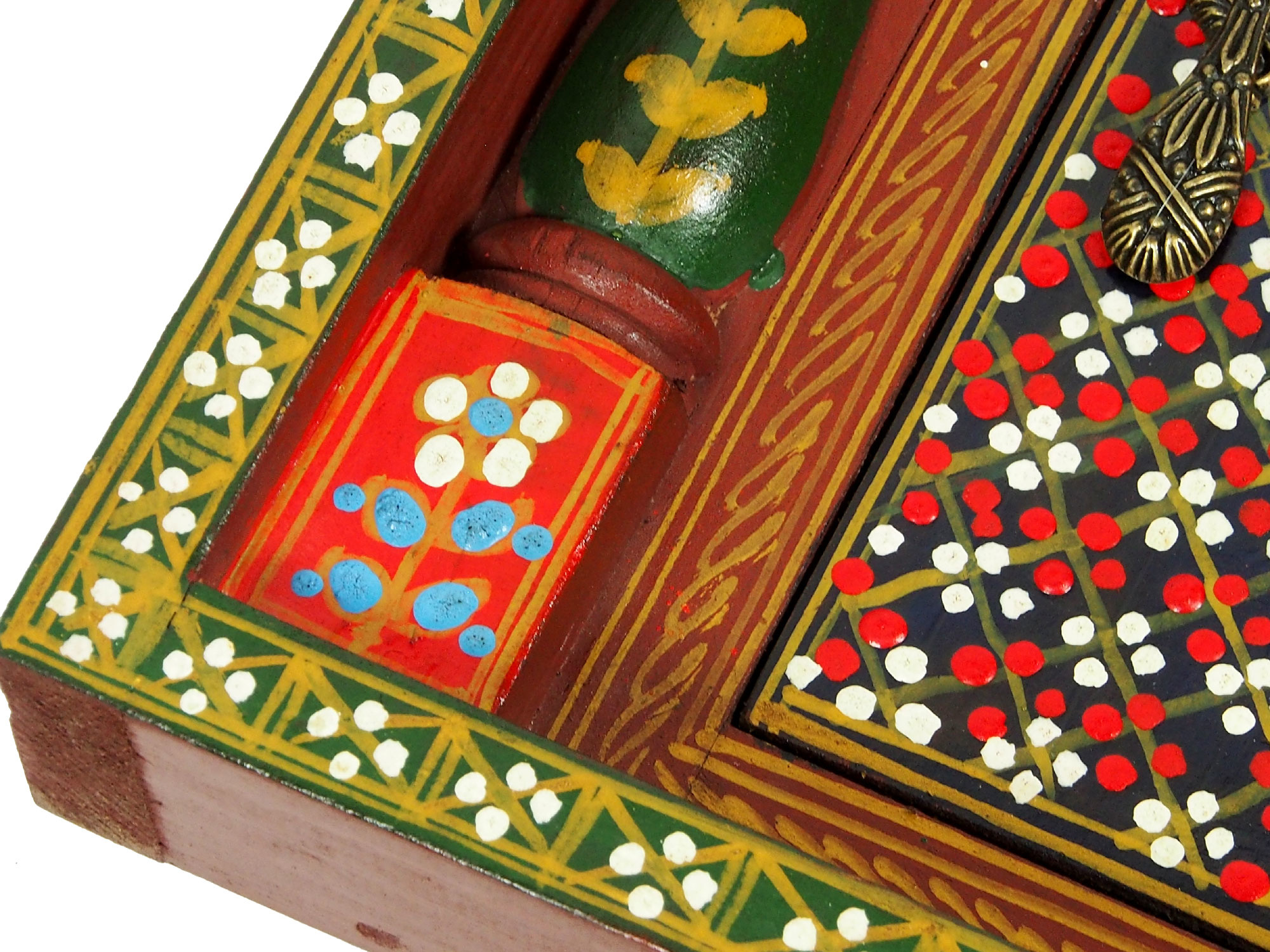 handpainted orient Bohemian Vintage style Key Box, 19/A