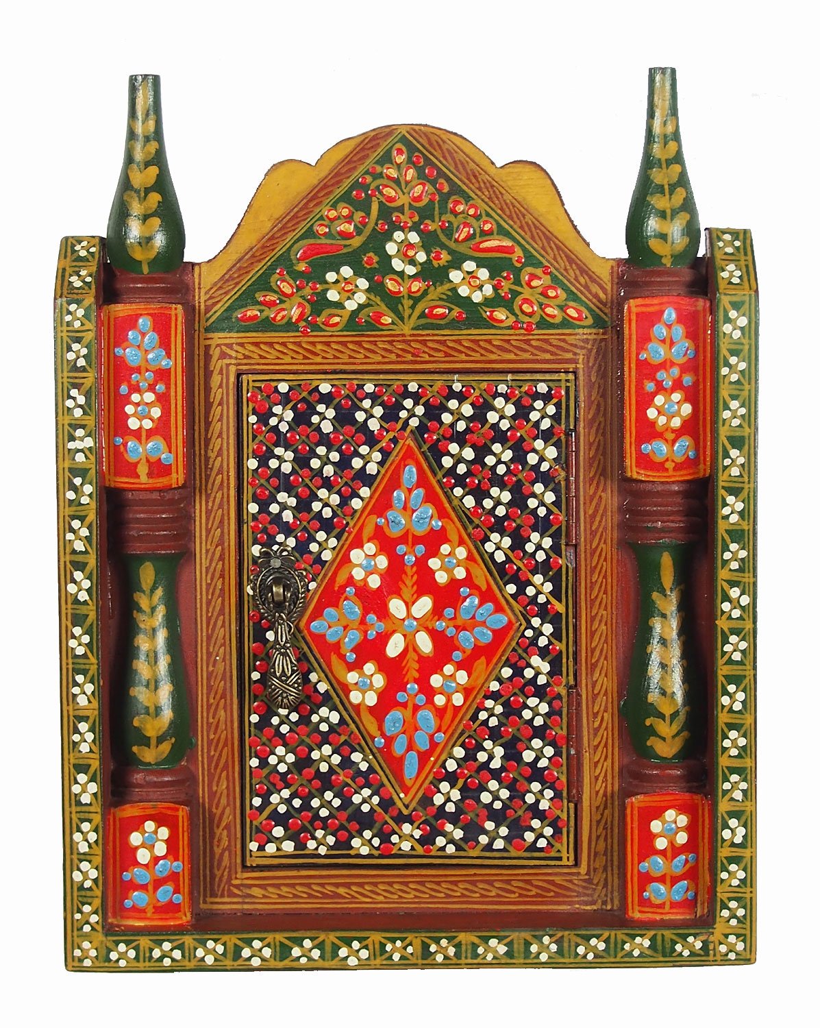 handpainted orient Bohemian Vintage style Key Box, 19/A