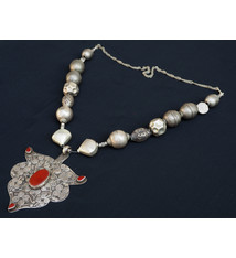 Ethnic Turkmen tribal  silver  necklace Kette Nr:D
