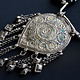 antike Afghan nomaden schmuck Silber Kette Anhänger nomadic Silver necklace 19-c