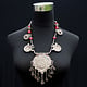 antike Afghan nomaden schmuck Silber Kette Anhänger nomadic Silver necklace 19-c