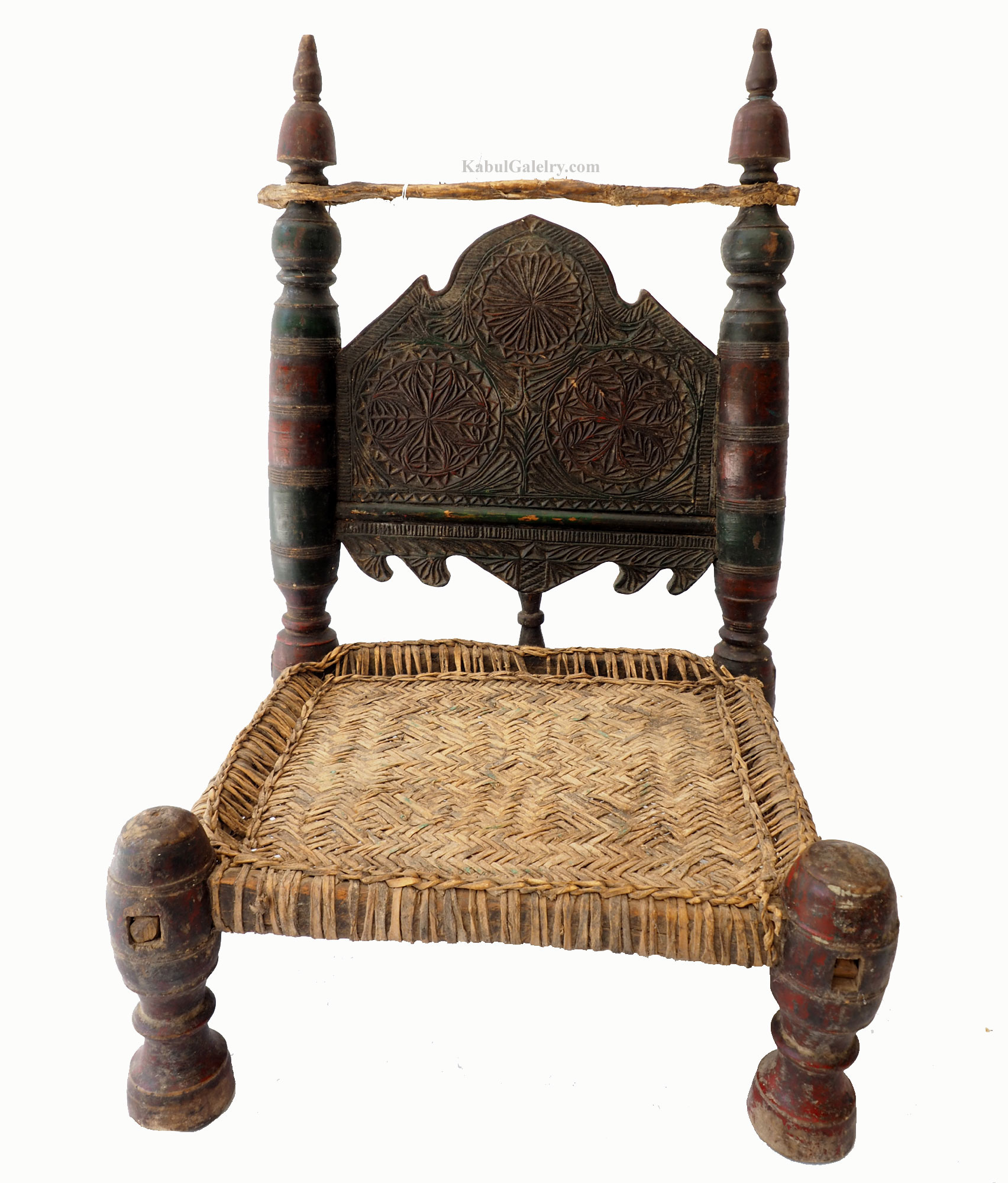 Antique Nuristan Chair Stuhl No: F