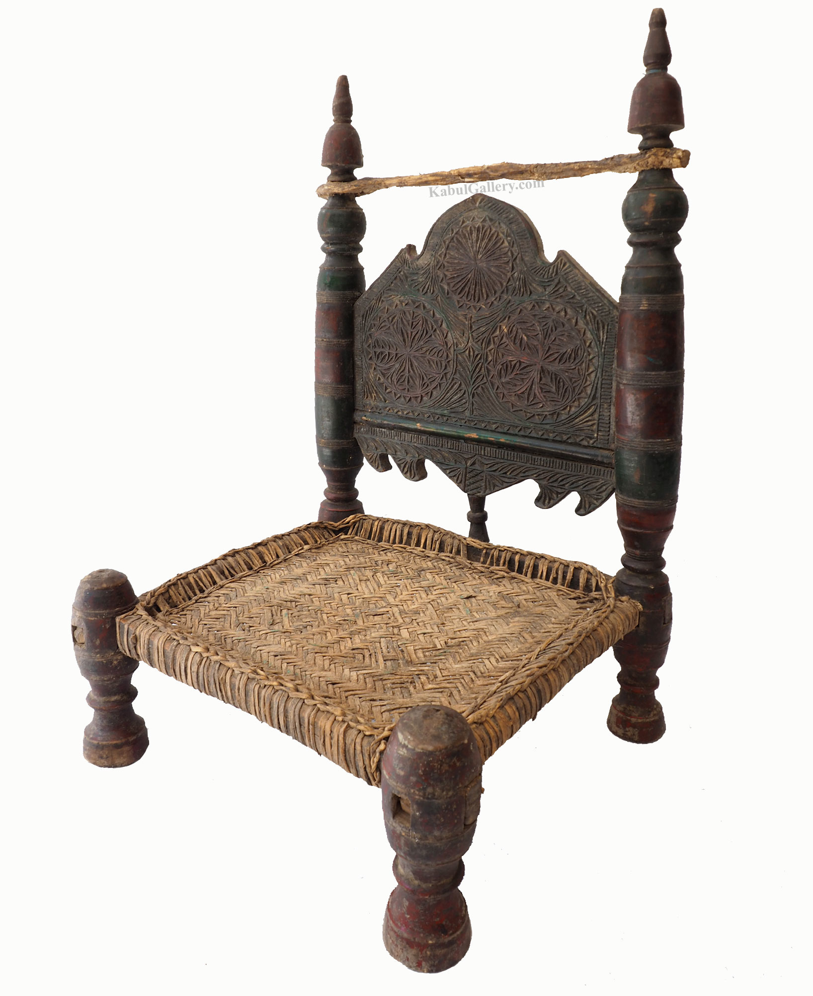 Antique Nuristan Chair Stuhl No: F