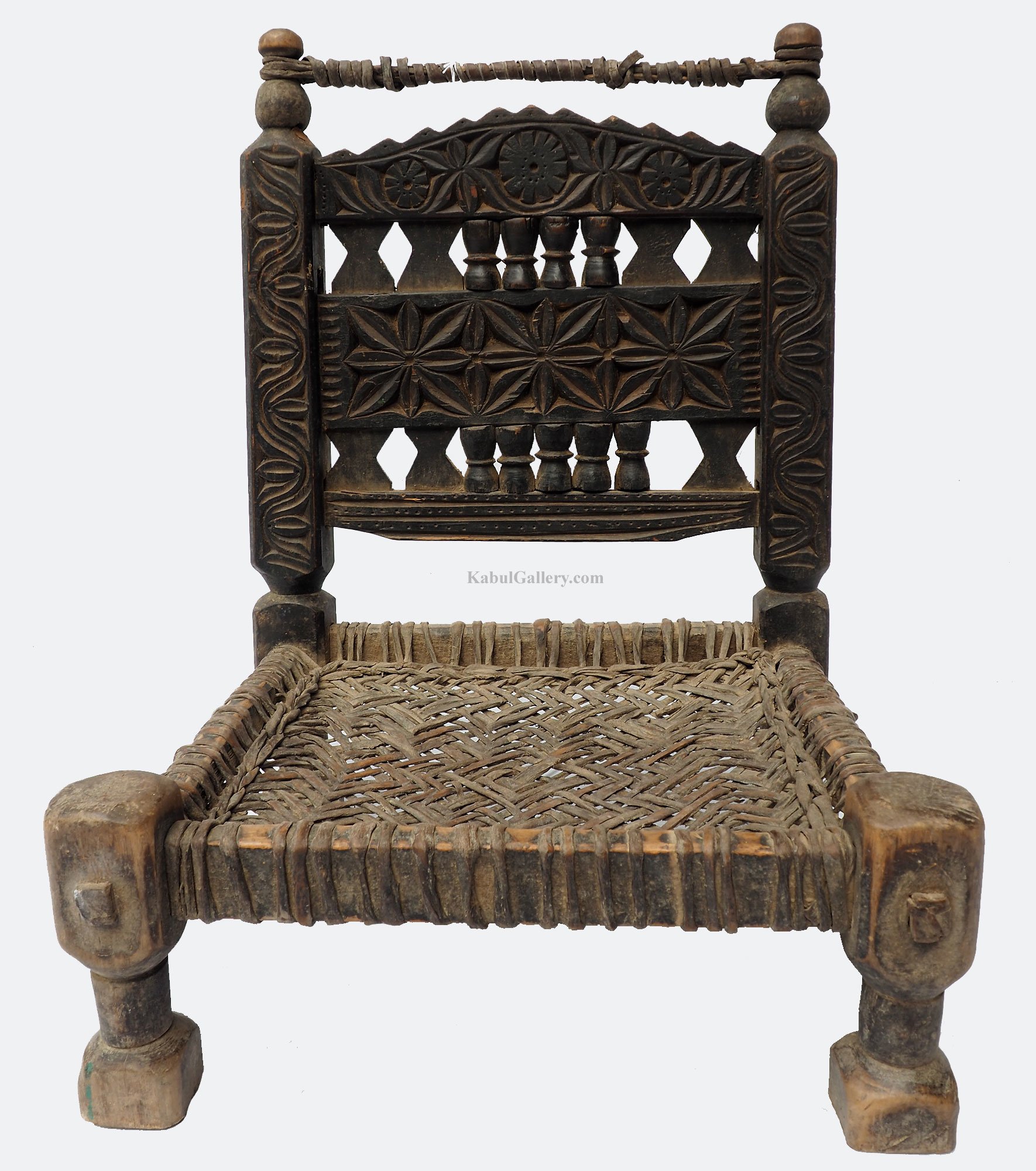 Antique Nuristan Chair Stuhl No: H