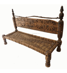 Antique Two Seater Nuristan Chair Stuhl No:19/F