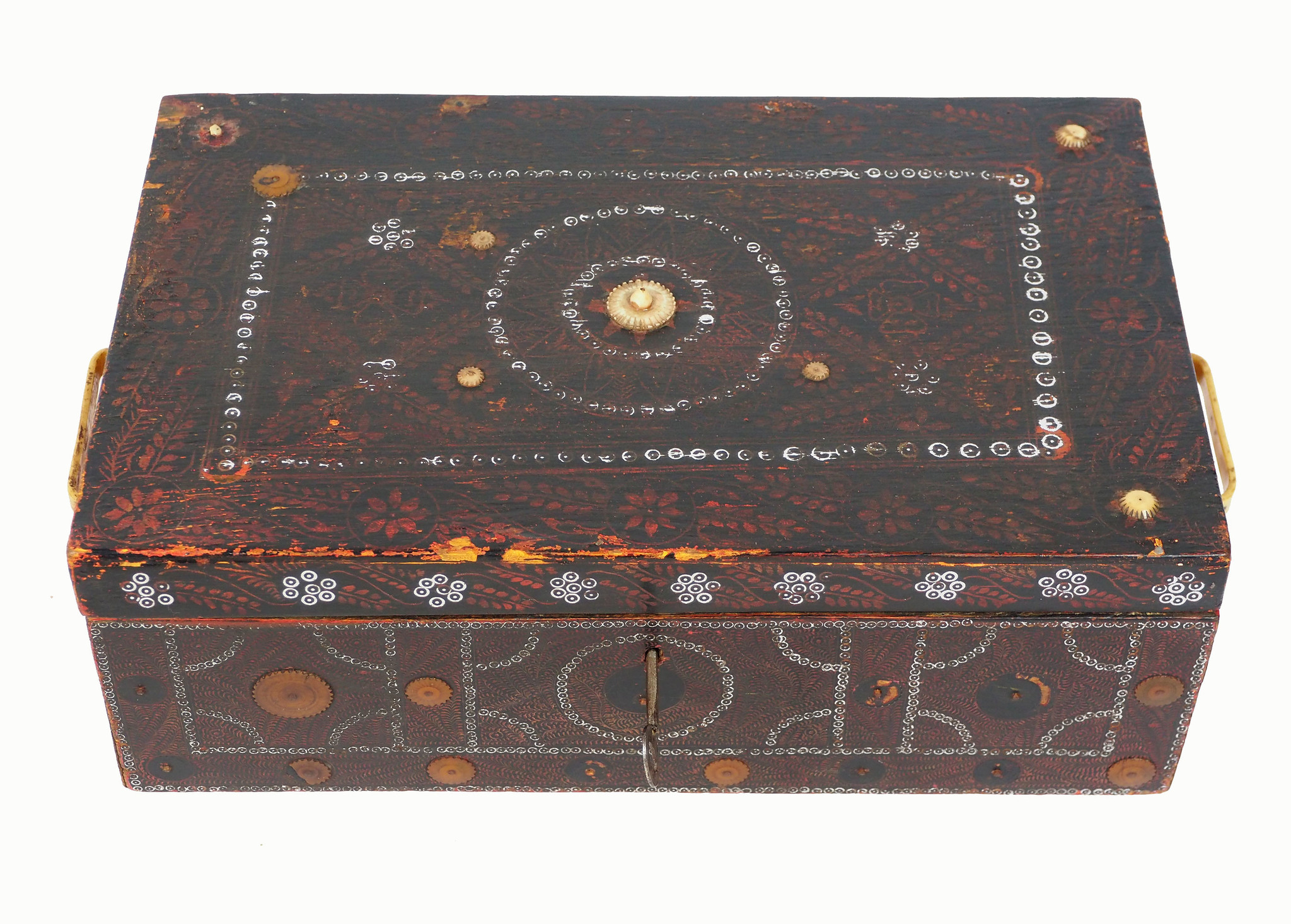 antique Lacquerware casket box Pakistan