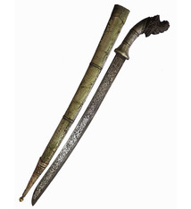 Antike islamische philippinisches Visayan pedang palembang Indonesian Schwert Messer shamshir aus dem 19. oder 18. Jahrhundert