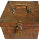 Antik Massiv islamische Kupfer verzinnte Kiste Truhe gefäß büchse Schmuck Dose schatulle aus Afghanistan 19. Jh. Nr:IT