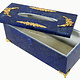 Hand Crafted stunning genuine Lapis Lazuli Gemstone tissue  napkin Box Holder case Cover brass decorated Afghanistan 19/A