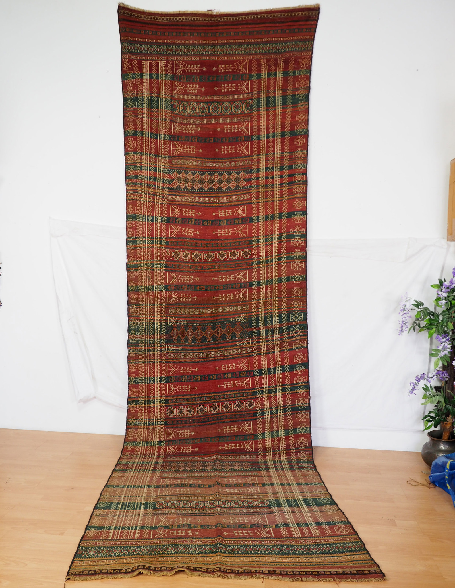 430x130 cm  Antik Balouch  kelim afghan Beloch kilim Nr-19/PK-2