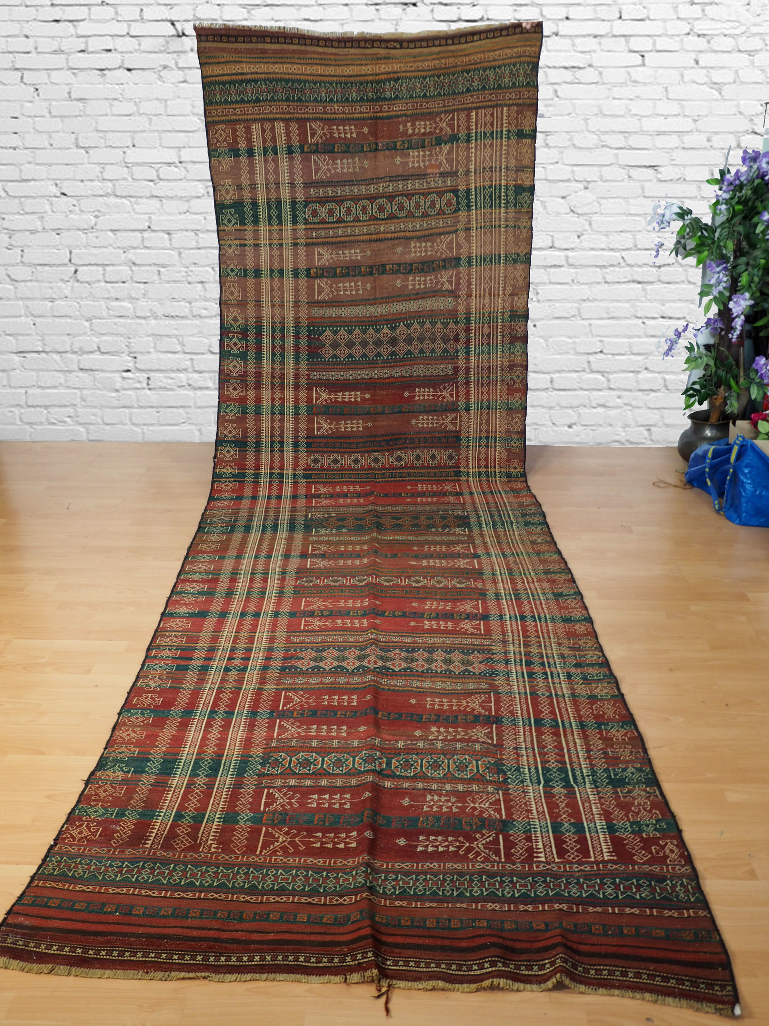 430x130 cm  Antik Balouch  kelim afghan Beloch kilim Nr-19/PK-2