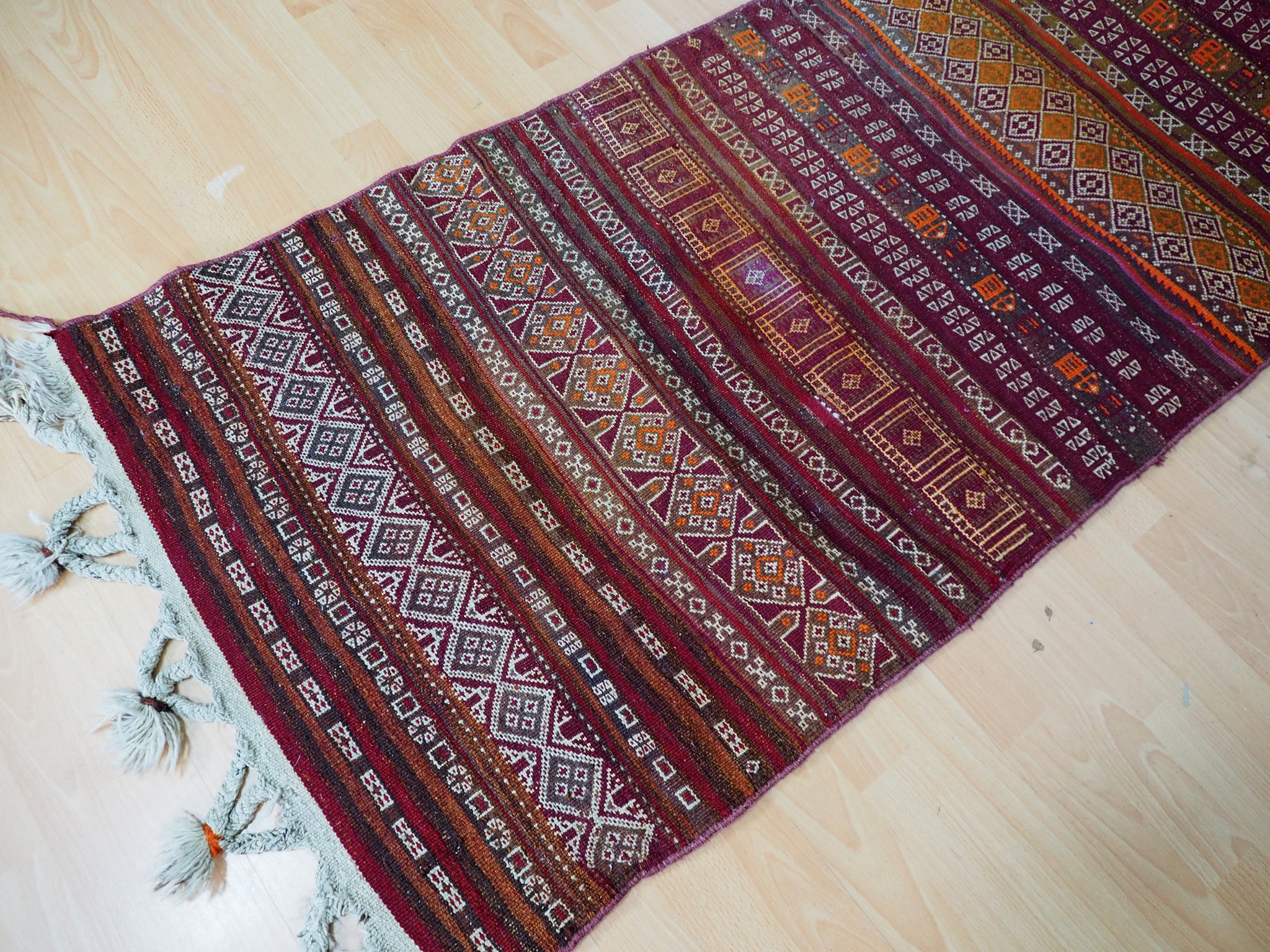 340x77 cm Antik Balouch  kelim afghan Beloch kilim Nr-19/PK-11