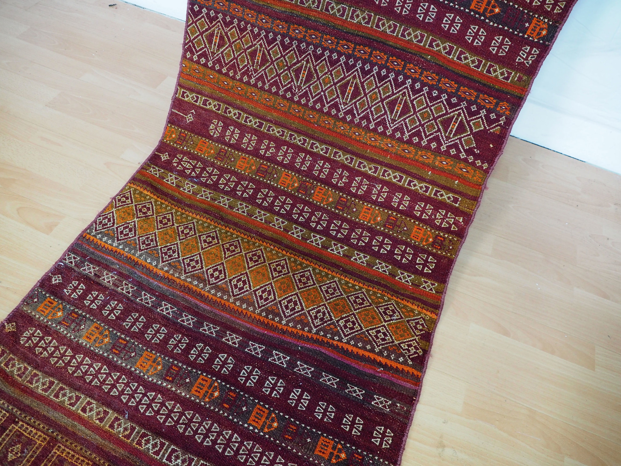 340x77 cm Antik Balouch  kelim afghan Beloch kilim Nr-19/PK-11