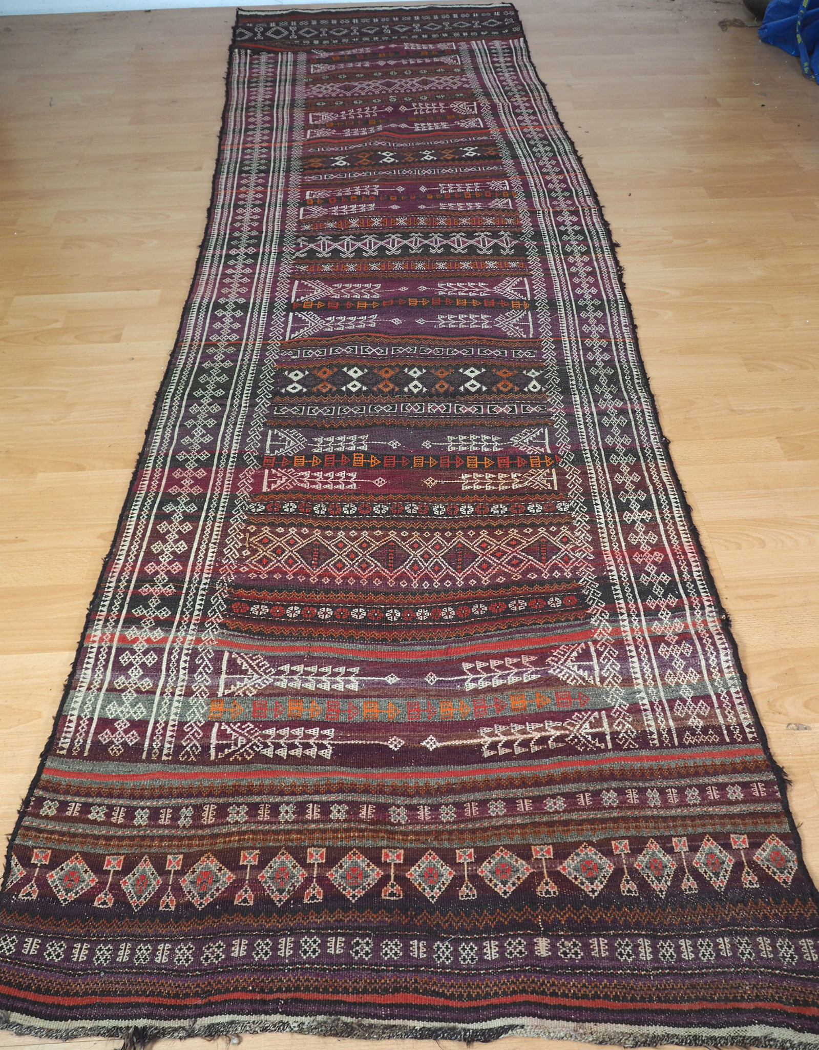 340x100 cm  Antik Balouch  kelim afghan Beloch kilim Nr-19/PK-12