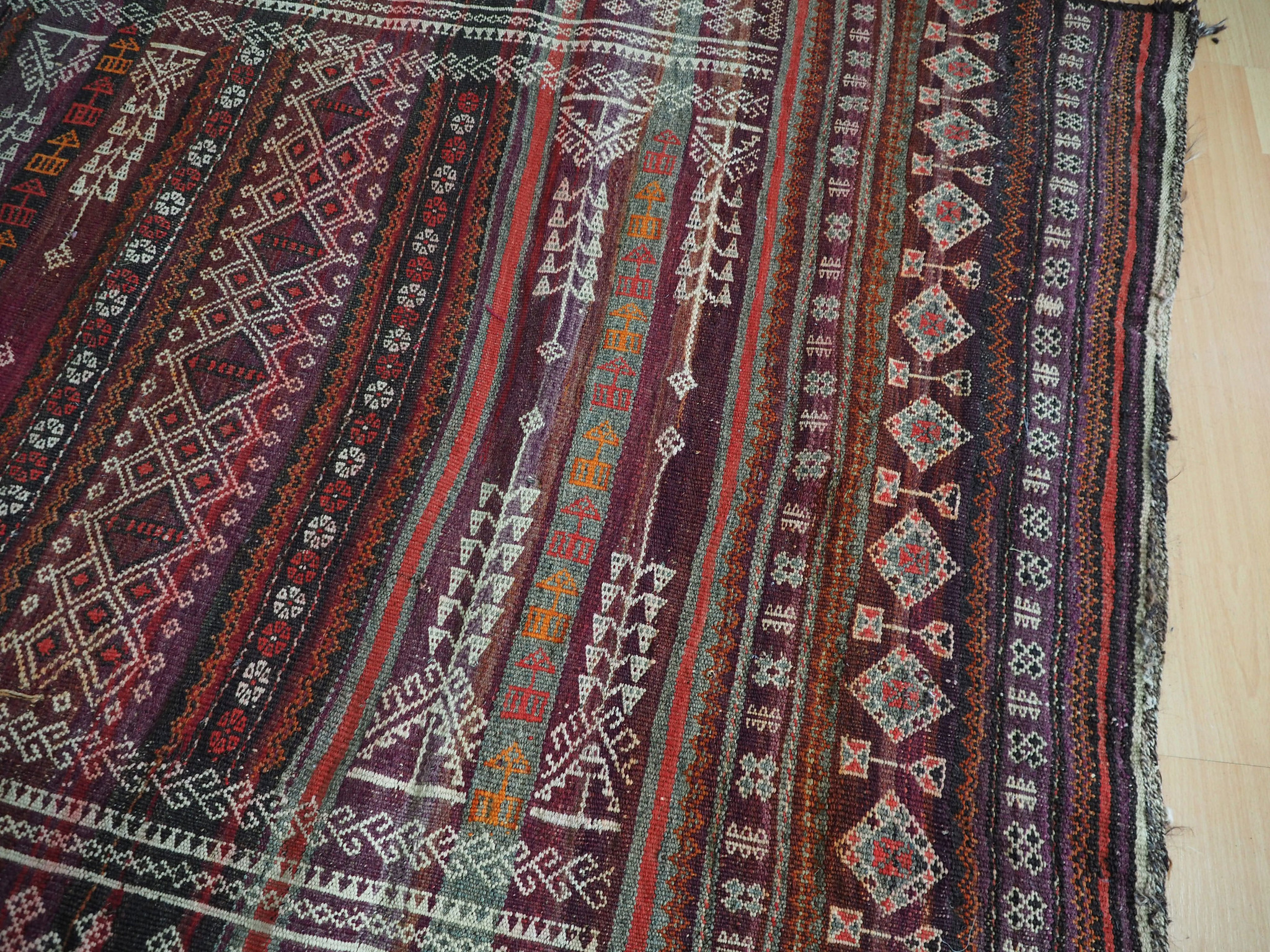 340x100 cm  Antik Balouch  kelim afghan Beloch kilim Nr-19/PK-12