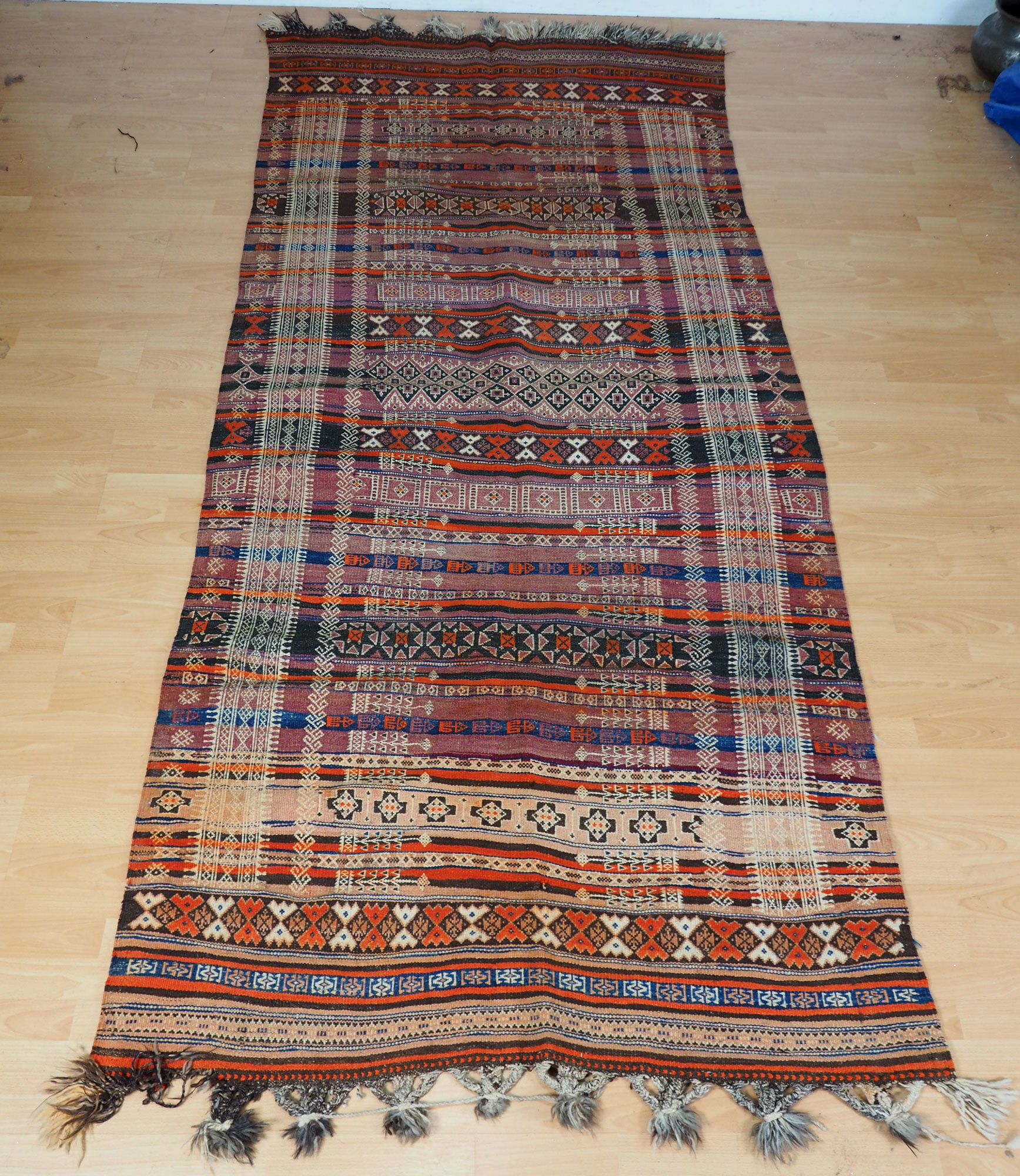 300x132 cm  Antik Balouch  kelim afghan Beloch kilim Nr-19/PK-14