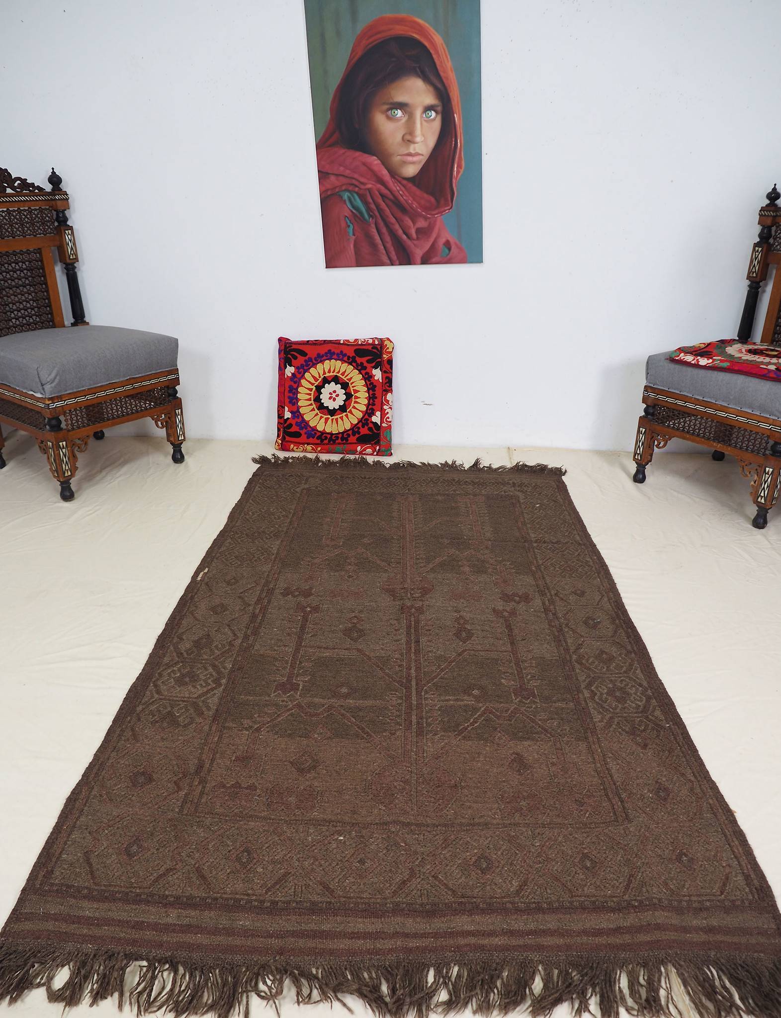 200x120 cm (78,7" x 47,2" inch) sumakh kelim Taimani Balouch Süd-Afghanistan Nr-TM-13