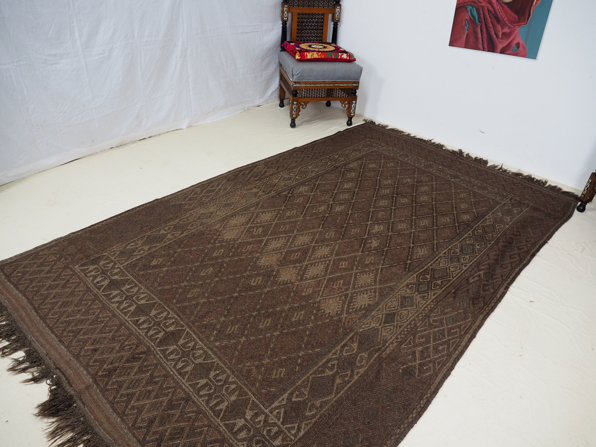 285x173 cm (112,2" x 68,1" inch) sumakh kelim Taimani Balouch Süd-Afghanistan Nr-TM-11