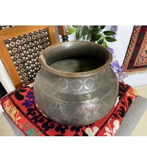 Antique islamic ,   18th to 19th century Tinned Copper cooking pot No:19/B دیگ -