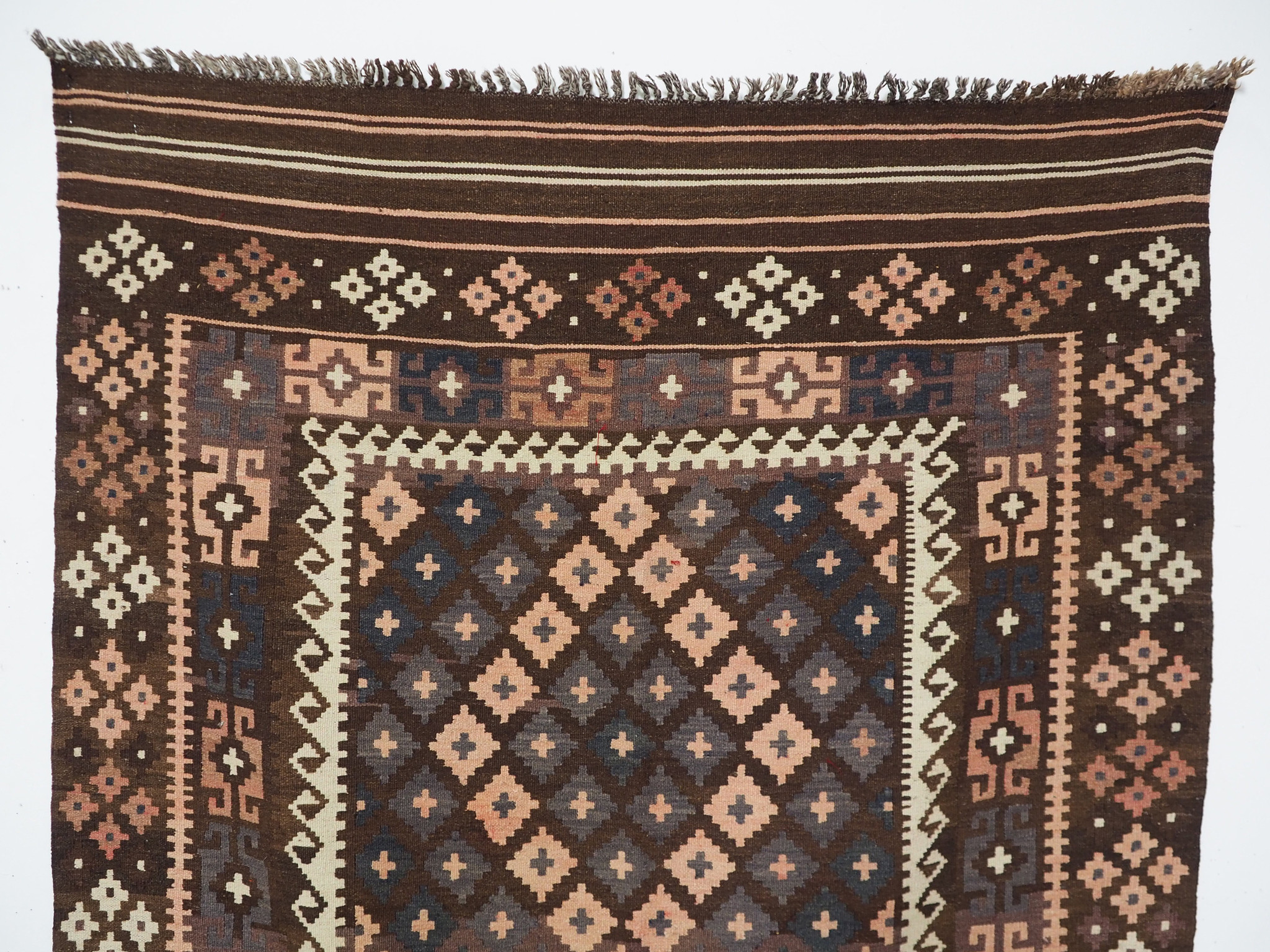 216x137 cm orient handgewebte Teppich Afghan Uzbek Nomaden Planzenfarbe kelim Nord Afghanistan No:271