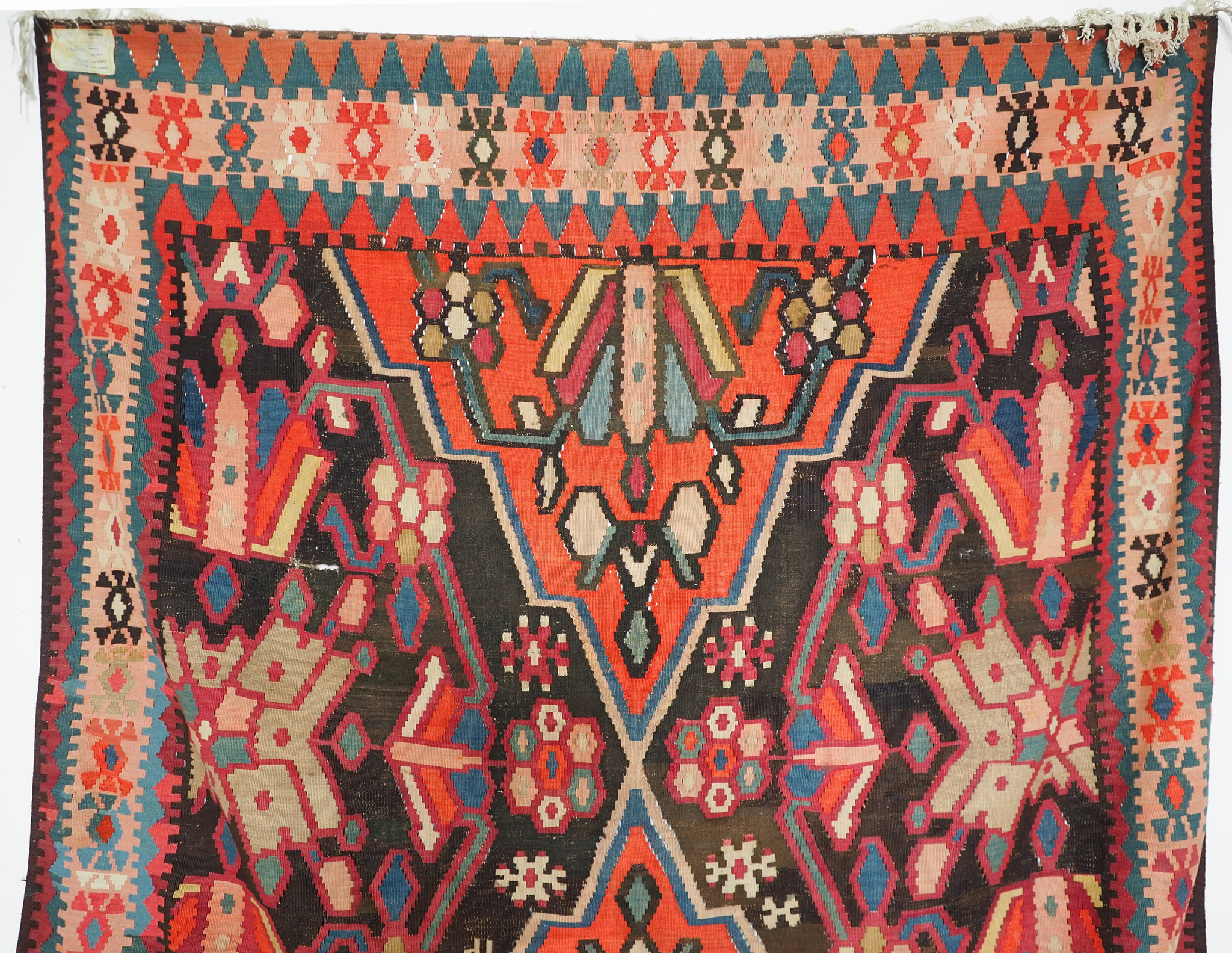 366x180 cm antike handgewebte orient kazak Teppich Nomaden kaukasische kelim No:808