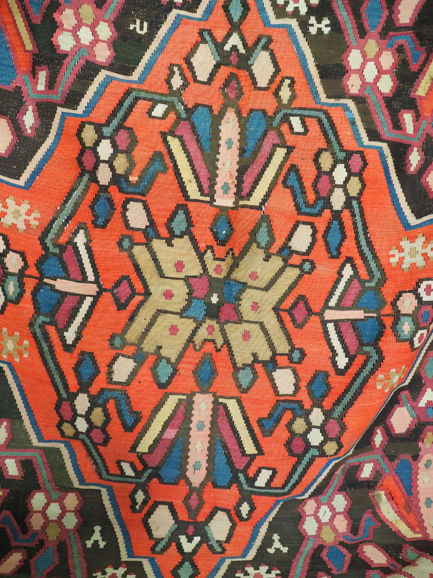 366x180 cm antike handgewebte orient kazak Teppich Nomaden kaukasische kelim No:808