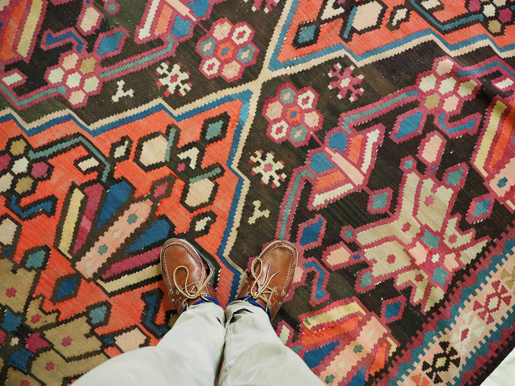 366x180 cm antike handgewebte orient kazak Teppich Nomaden kaukasische kelim No:808