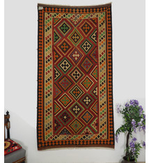 265x147 cm antike handgewebte orient kazak Teppich Nomaden kaukasische kelim No:458