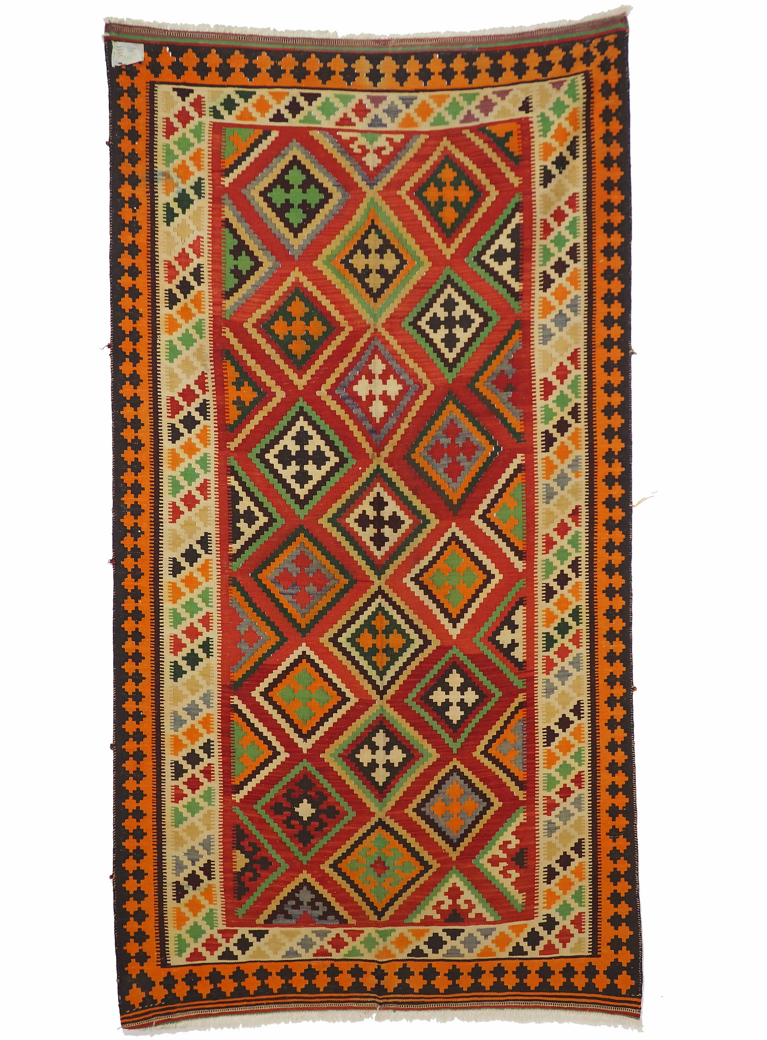 265x147 cm antike handgewebte orient kazak Teppich Nomaden kaukasische kelim No:458