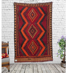 260x166 cm antike handgewebte orient kazak Teppich Nomaden kaukasische kelim No:460