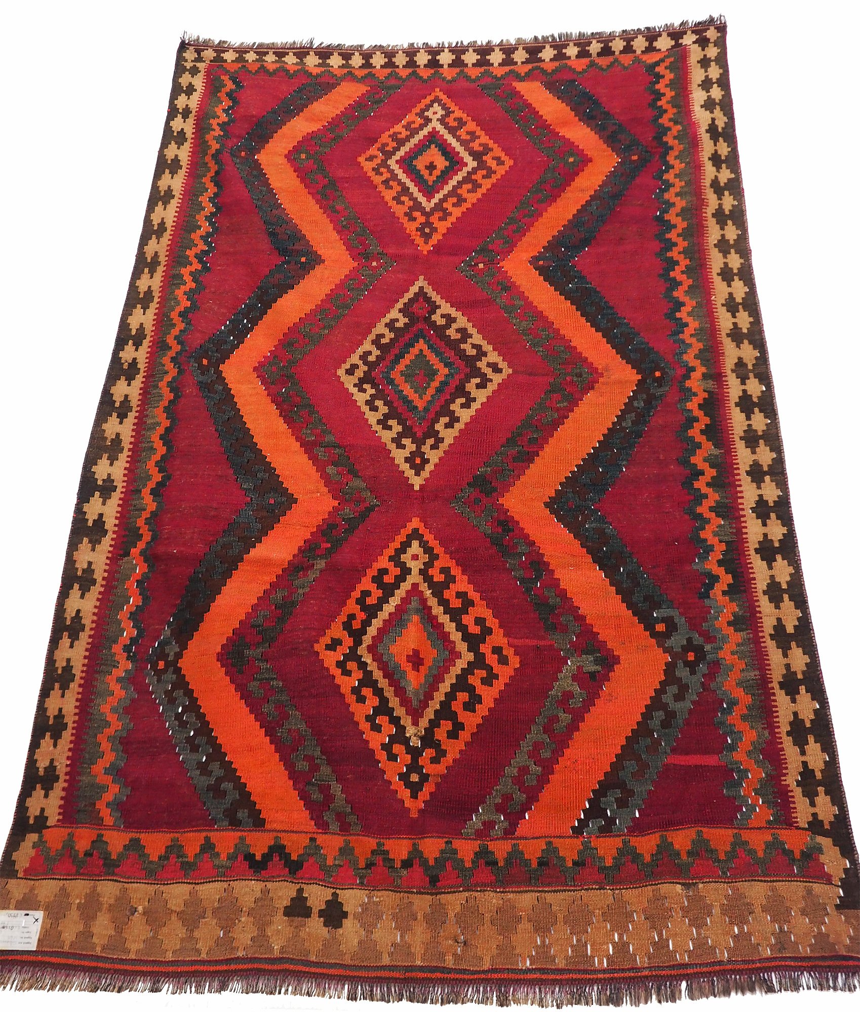 260x166 cm antike handgewebte orient kazak Teppich Nomaden kaukasische kelim No:460