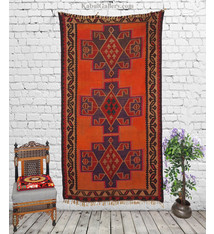 275x153 cm antike handgewebte orient kazak Teppich Nomaden kaukasische kelim No:339