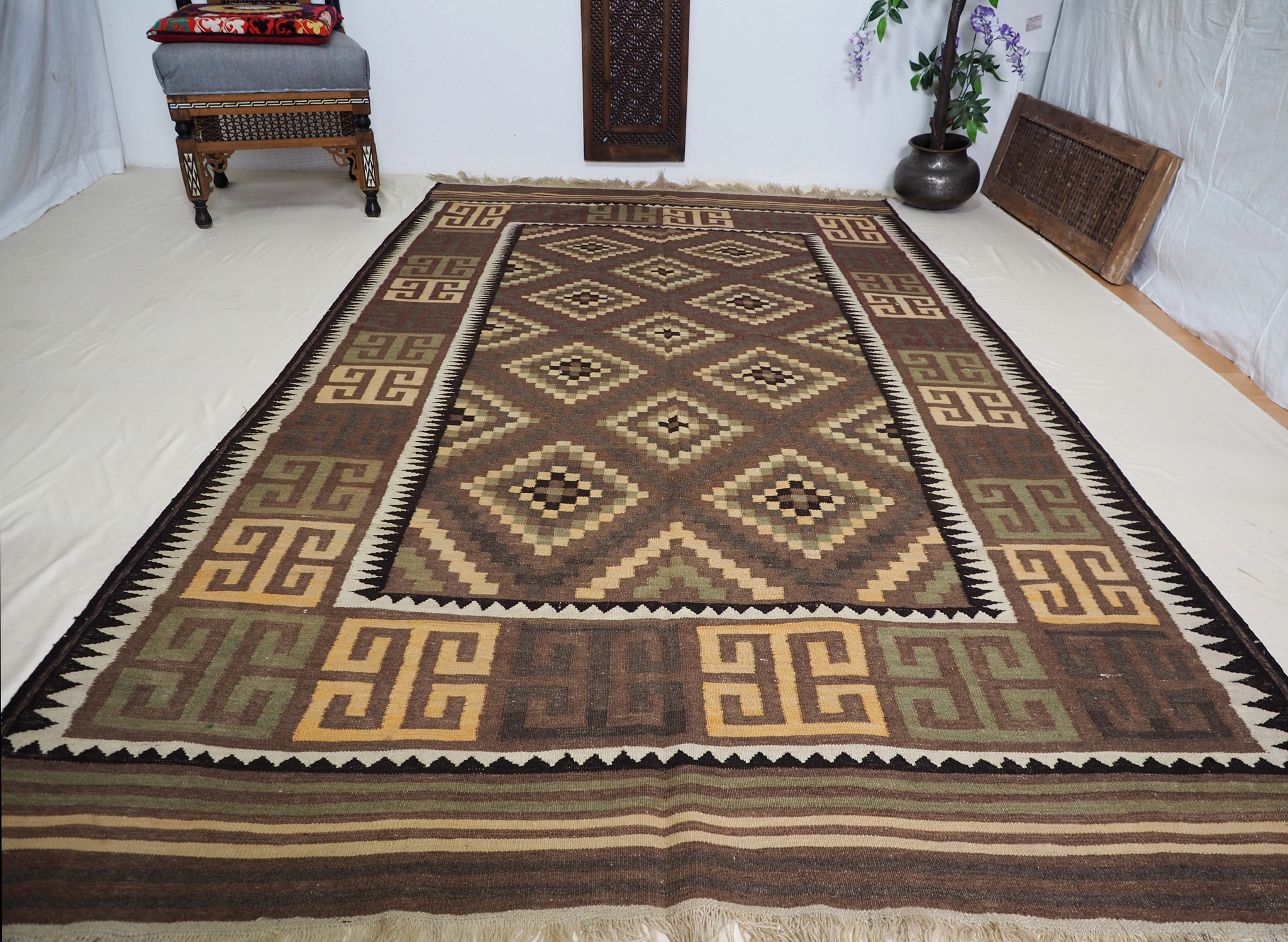 282x160 cm handgewebte orient Teppich Nomaden afghan kelim No:470