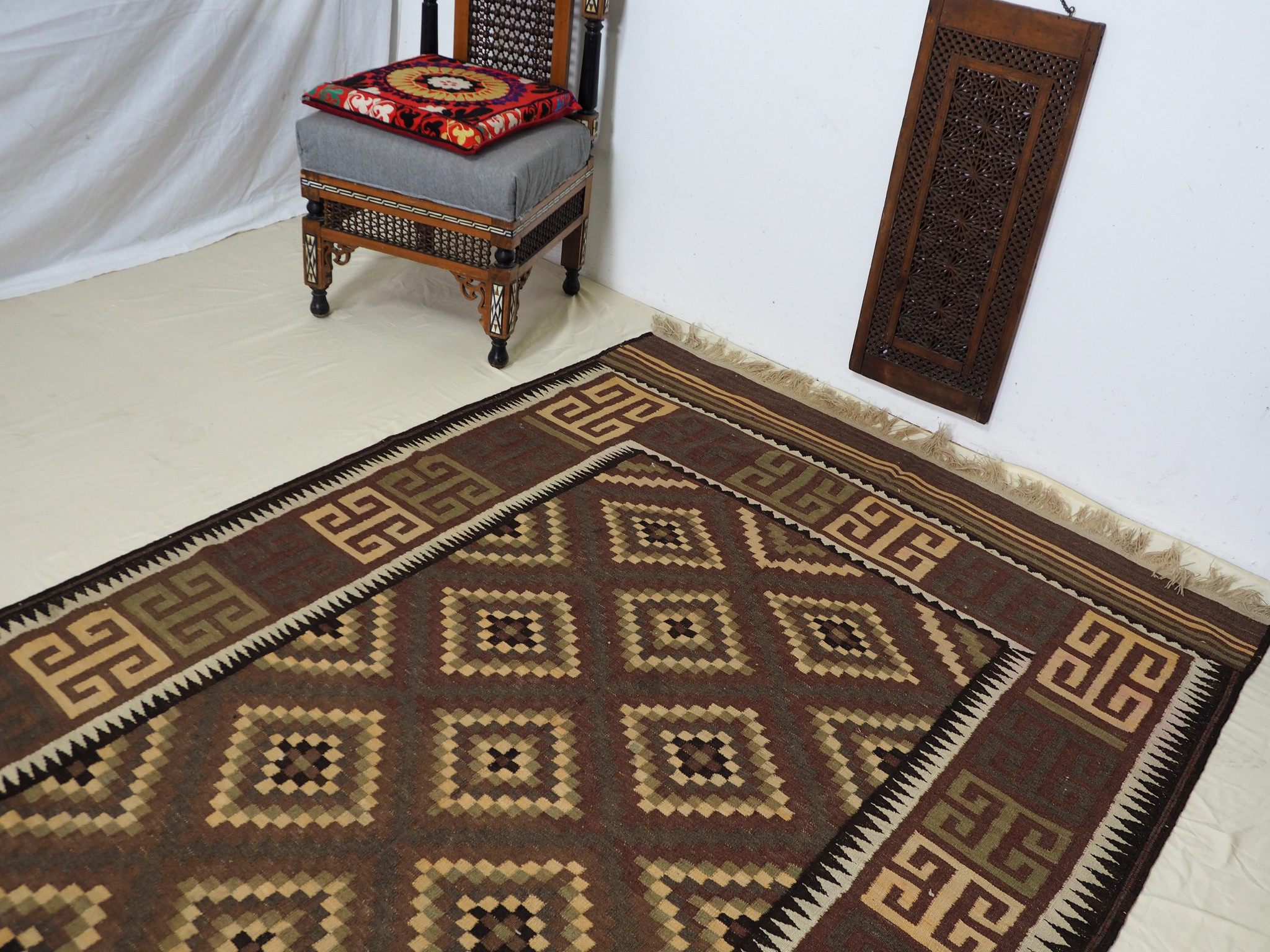 282x160 cm handgewebte orient Teppich Nomaden afghan kelim No:470