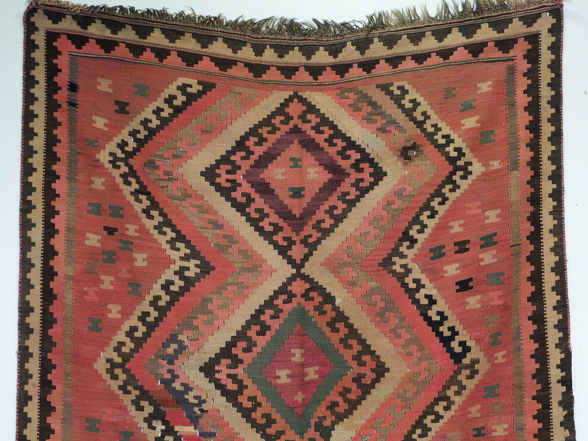 304x150 cm antike handgewebte orient kazak Teppich Nomaden kaukasische kelim No:360