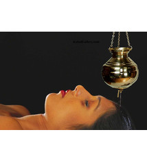 2,5 liters of  solid brass orient Ayurvedic Shirodhara Panchakarma oil therapy Yoga Dhara vessel india -No: 19