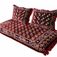 Set of 3 Pcs  1x Mattress  + 2x cushions orient Afghan nomad pillow rug seat floor cushion 1001-night Seating  majlis Toshak توشک  (Bukhara)